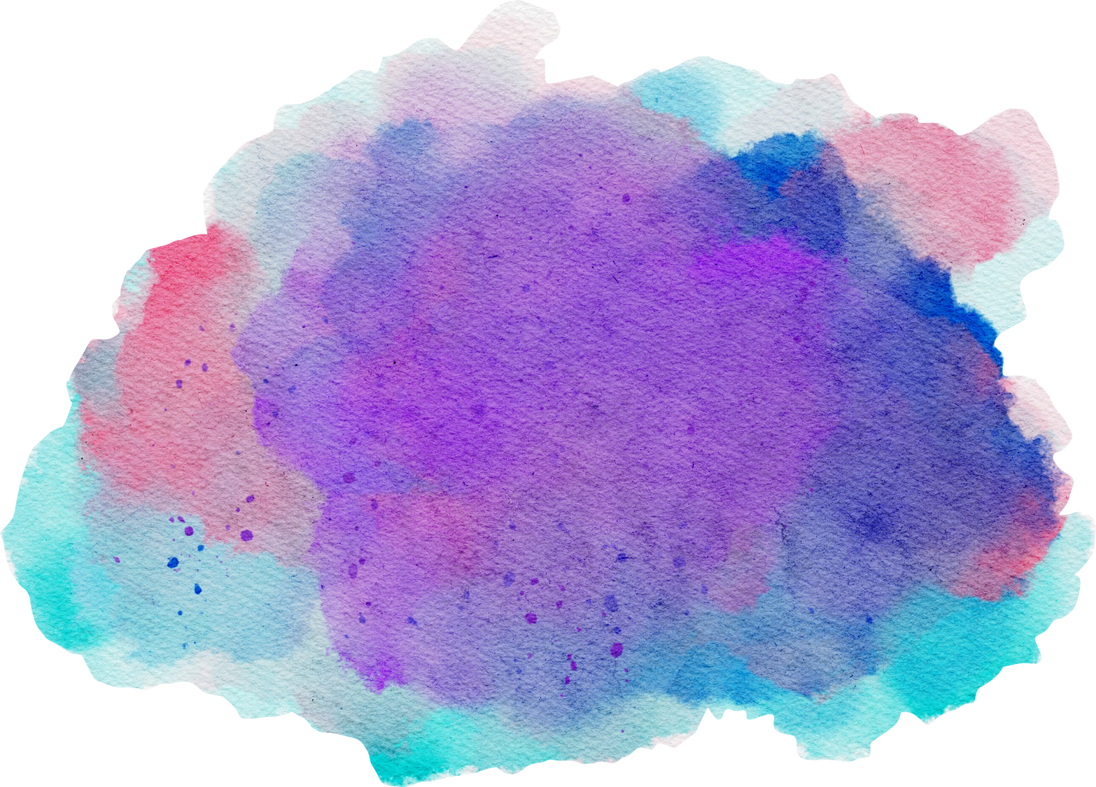 Abstract Colorful Watercolor Paint Blob